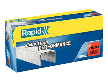GRAPAS RAPID N 26/8+ STRONG GALVANIZADA CAJA DE 5000 UNIDADES