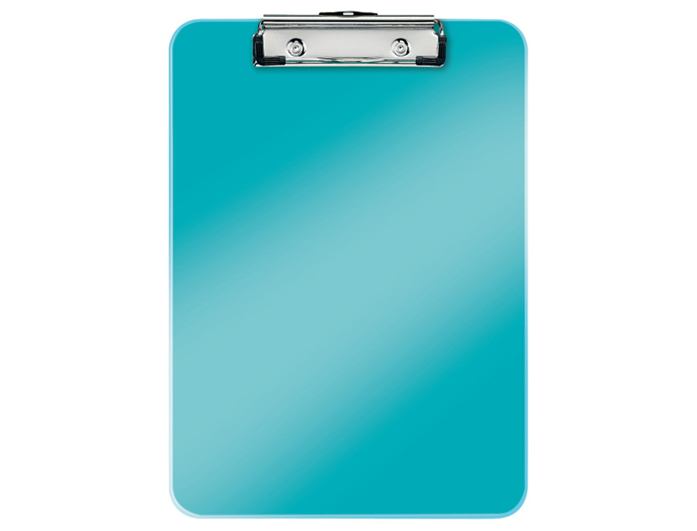 CARPETA LEITZ WOW PLASTICO RIGIDO DIN A4 CON PINZA SUPERIOR COLOR TURQUESA