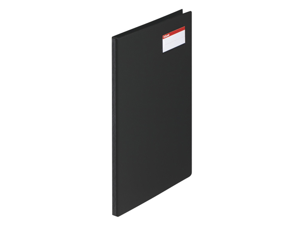 CARPETA ESSELTE MINICLIPS CON TAPA PLASTICO TARJETERO Y BOLSA INTERIOR DIN A4+ COLOR NEGRO