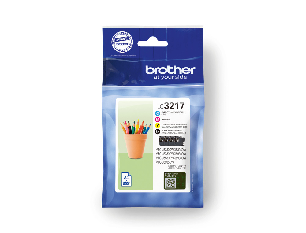 INK-JET BROTHER MFC-J890DW/895DW PACK 4 COLORES 550 PAGINAS