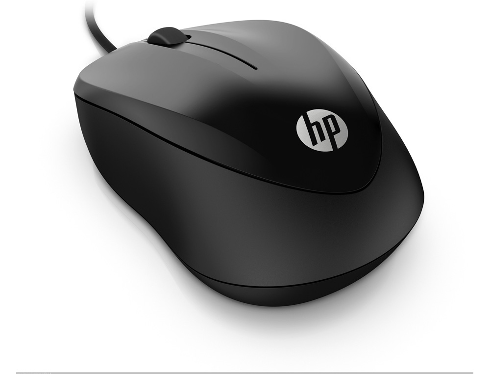 RATON HP 1000 INALAMBRICO OPTICO 1200 DPI 3 BOTENES CON CABLE COLOR NEGRO