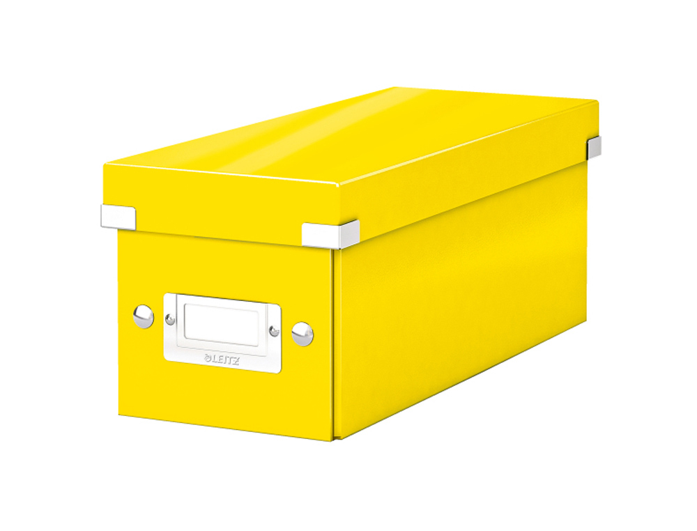 CAJA LEITZ CLICK&STORE CD BOX COLOR AMARILLO 143X147X352 MM