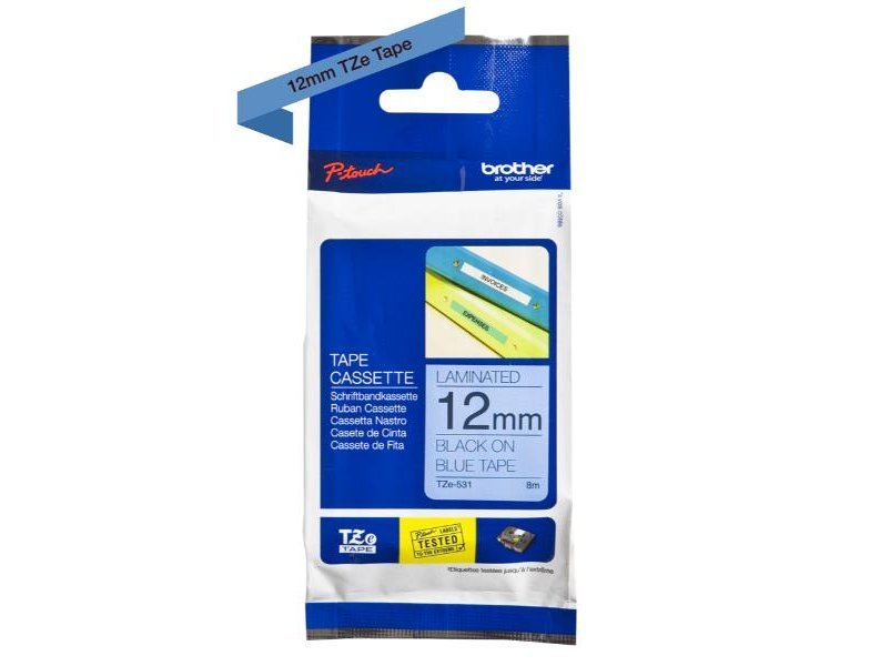 CINTA PARA ETIQUETADORES BROTHER CINTA ROTULADORA AZUL / NEGRO12