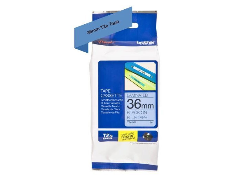 CINTA PARA ETIQUETADORES BROTHER CINTA ROTULADORA AZUL / NEGRO36