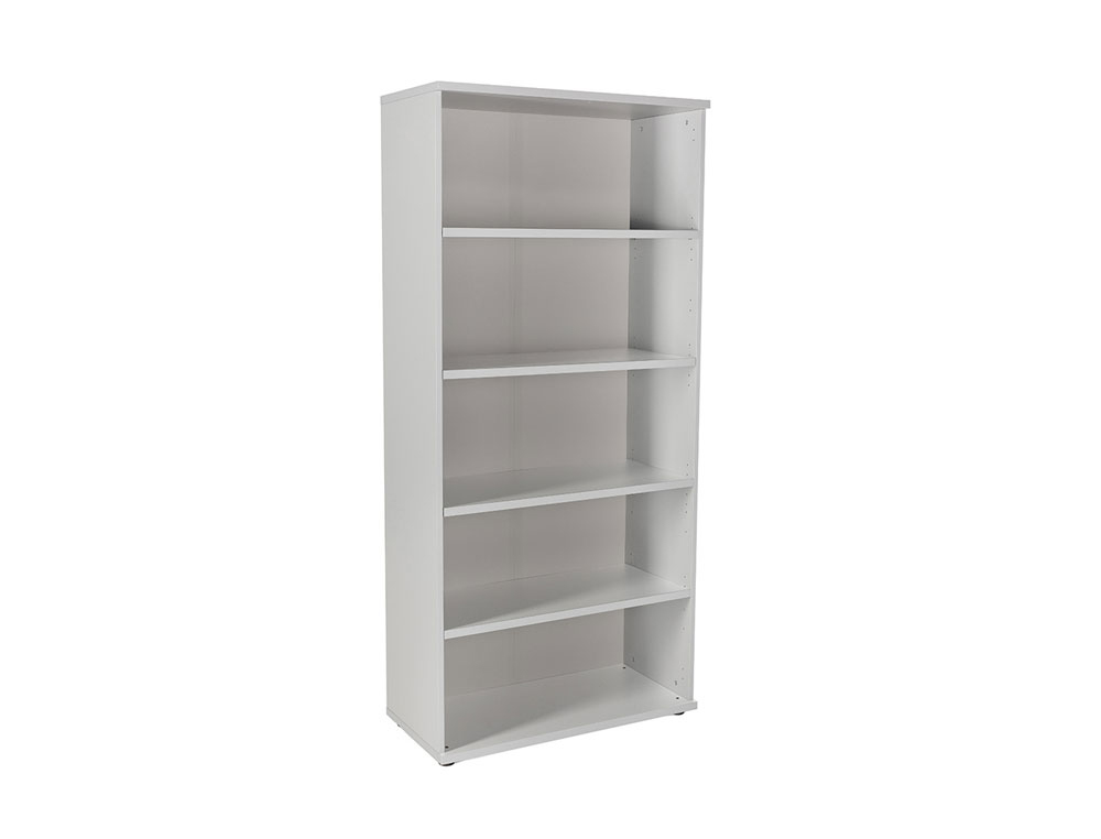 ARMARIO ROCADA CON CUATRO ESTANTES SERIE STORE 195X90X45 CM ACABADO GRIS AB02